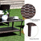 Tangkula Outdoor Patio Furniture 4 Piece Cushioned Sofa and Coffee Table Set Tea Table with 2 Shelves Lawn Balcony Pool Compact Conversation Set