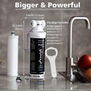 Frizzlife Under Sink Water Filter System-High Capacity Direct Connect Under Counter Drinking Water Filtration System-0.5 Micron Quick Change Removes 99.99% Lead, Chlorine, Bad Taste & Odor.