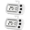 2 Pack Digital Refrigerator Freezer Thermometer,Max/Min Record Function with Large LCD Display