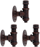 GoYonder Industrial Towel Hook Rack Iron Pipe Hanger (Mounting Hardware Included) (Bronze Finish - 3 Pack)