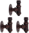 GoYonder Industrial Towel Hook Rack Iron Pipe Hanger (Mounting Hardware Included) (Bronze Finish - 3 Pack)