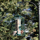 Gray Bunny GB-6860 Caged Tube Feeder, Squirrel Proof Wild Bird Feeder, Outdoor Birdfeeder with Large Metal Seed Guard Deterrent for Large Birds