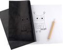TUPARKA 120 Sheets Carbon Copy Paper with 5 PCS Embossing Stylus,Black Transfer Paper Tracing Paper for Tracing on Wood,Fabric Tattoo Stencil Copy Accessory