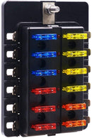 BlueFire 12 Way 30A 32V Blade Fuse Box Board with 24PCS Fuse + LED Warning Light for Car/Marine Boats/Automotive/Trike