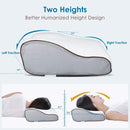 Gugusure Memory Foam Pillow, Orthopedic Sleeping Contour Pillows, Cervical Contour Massage Bed Pillows for Sleeping, Neck Support Pillow for Neck Pain with Washable Breathable Pillow Case