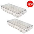 Home Basics Stackable Egg Holder for Refrigerator, Clear (21 Egg Holder) (2)