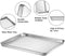 Baking Sheet with Silicone Baking Mat, Set of 8 (4 Sheets + 4 Baking Mats), Fungun Stainless Steel Cookie Sheet Baking Pan with Silicone Mat, Non Toxic & Heavy Duty & Easy Clean