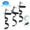 Yoaokiy Double Curtain Rod Brackets, 3Pcs, Curtain Rod Holders for Living Room and Bedroom(Black)