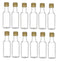 Nakpunar 12 pcs 50 ml Plastic Liquor Bottles with Black Cap