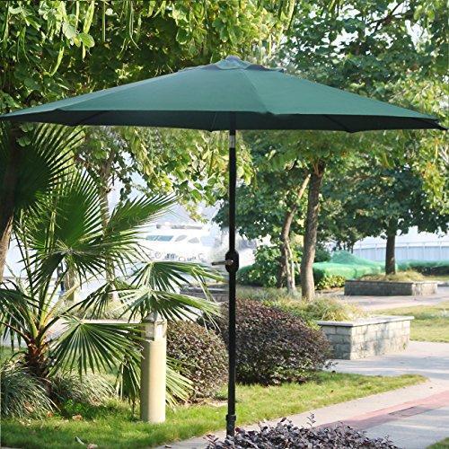 Sunnyglade 9' Patio Umbrella Outdoor Table Umbrella with 8 Sturdy Ribs (Tan)