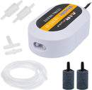 Uniclife Aquarium Air Pump Dual Outlet with Accessories for Up to 100 Gallon Tank