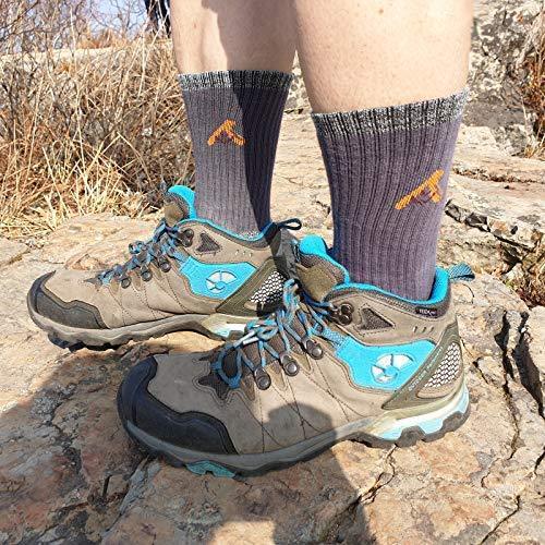 PEACE OF FOOT Hiking Socks boot socks For Mens 6(5+1) Pairs Multi Sports Trekking Climbing Camping working Crew Socks