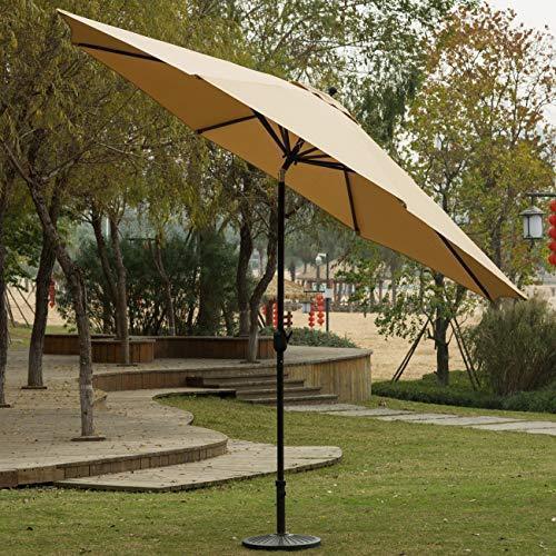 Sunnyglade 9ft Patio Umbrella Replacement Canopy Market Umbrella Top Outdoor Umbrella Canopy with 8 Ribs (Black and White)