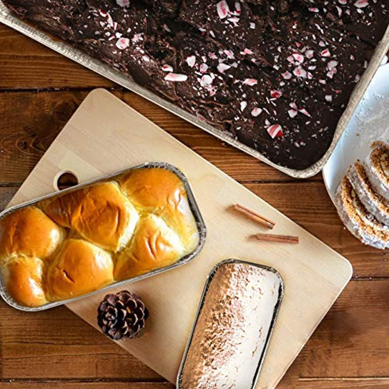 1 lb Aluminum Foil Loaf Pans (30 Pack) - Disposable Mini Size Bread and Cake Pan Great for Restaurant, Party, BBQ, Catering, Baking, Cooking, Heating, Storing, Prepping Food – 6” x 3.5” x 2”