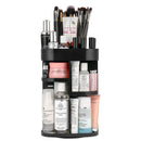 Jerrybox Makeup Organizer Adjustable Professional Makeup Organizer, Compact Size with Large Capacity, Fits Different Types of Cosmetics and Accessories Square (Transparent)