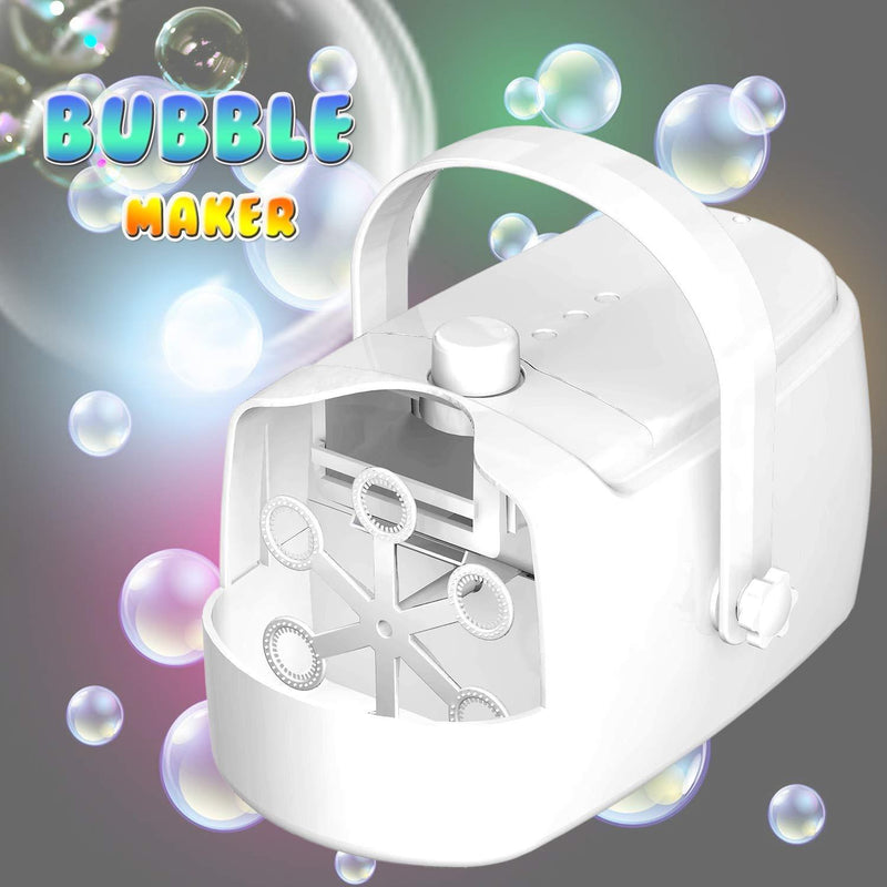 Kiddosland Bubble Machine for Kids Adults New Type Automatic Bubble Blower with high Out Put 2000+ Bubbles Portable Bubbles Maker for Wedding Party Outdoor Funs Best Gift for Festivals