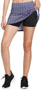 Cityoung Women's Casual Pleated Tennis Golf Skirt with Underneath Shorts Running Skorts