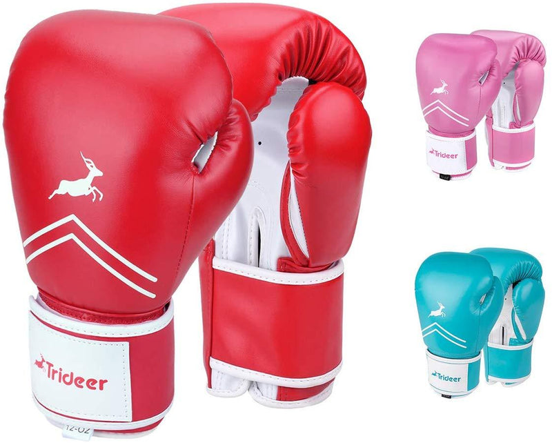 Trideer Pro Grade Boxing Gloves, Kickboxing Bagwork Gel Sparring Training Gloves, Muay Thai Style Punching Bag Mitts, Fight Gloves Men & Women