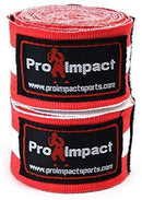 Pro Impact Mexican Style Boxing Handwraps 180" with Closure – Elastic Hand & Wrist Support for Muay Thai Kickboxing Training Gym Workout or MMA for Men & Women - 1 Pair