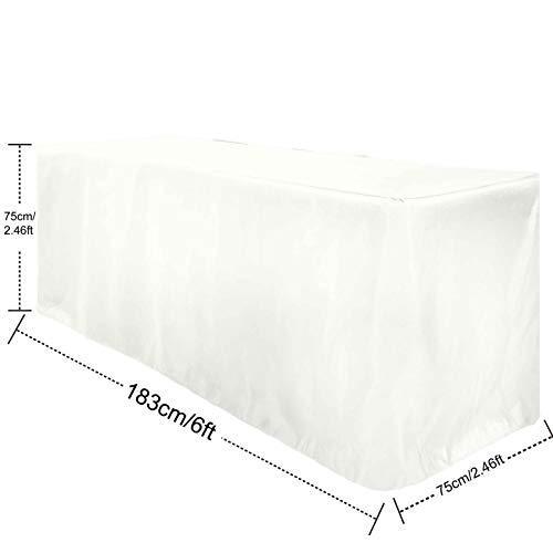ABCCANOPY 6 FT Rectangle Tablecloth Table Cover for Rectangular Tables in Washable Polyester-Great for Buffet Table Parties Holiday Dinner, Wedding & More Navy Blue
