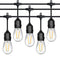 52 ft Outdoor String Lights Commercial Grade Weatherproof - 28pack 11W Incandescent Bulbs Included - UL Listed Heavy Duty - 24 Hanging Sockets - Perfect Patio Lights Bistro Market Cafe Lights