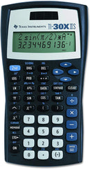 Texas Instruments TI-30X IIS 2-Line Scientific Calculator, Black with Blue Accents