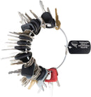 Construction Equipment Master Keys Set-Ignition Key Ring for Heavy Machines, 21 Key Set