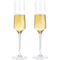 Hand Blown Crystal Champagne Flutes - Bella Vino Elegant Champagne Glasses Made from 100% Lead Free Premium Crystal Glass，Perfect for Any Occasion,Great Gift, 10", 7 Oz, Set of 2, Clear
