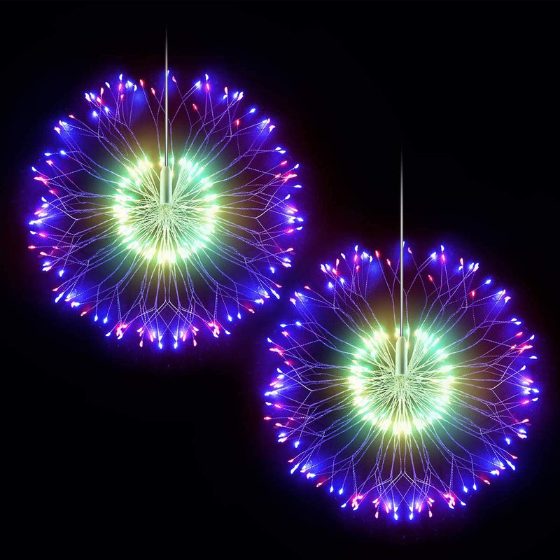 EPIC GADGET Firework Lights Copper Wire LED Lights Battery Operated Fairy Lights with Remote, 8 Modes Starburst Lights, Decorative Hanging Lights for Patio Party