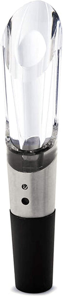 Andre Lorent Wine Aerator and Pourer, 1.1 x 1.1 x 5.2 inches, Clear/Stainless Steel