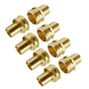 AraZen Garden Hose Mender End Repair Kit- 4 Sets Female and Male Hose Connector,3/4 inch Brass Water Hose End Mender with Stainless Steel Clamp