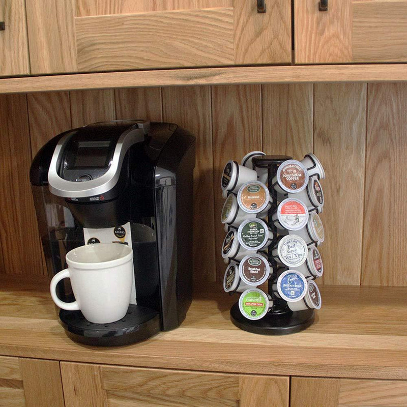 BLACKSMITH FAMILY K Cup Carousel,K Cup Holder,Coffee Pod Holder,Holds 32 K-Cup Coffee Pods, Matte Black