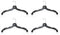 NAHANCO 2500 Plastic Dress Hanger, Heavy Weight, 17", Black (Pack of 100)