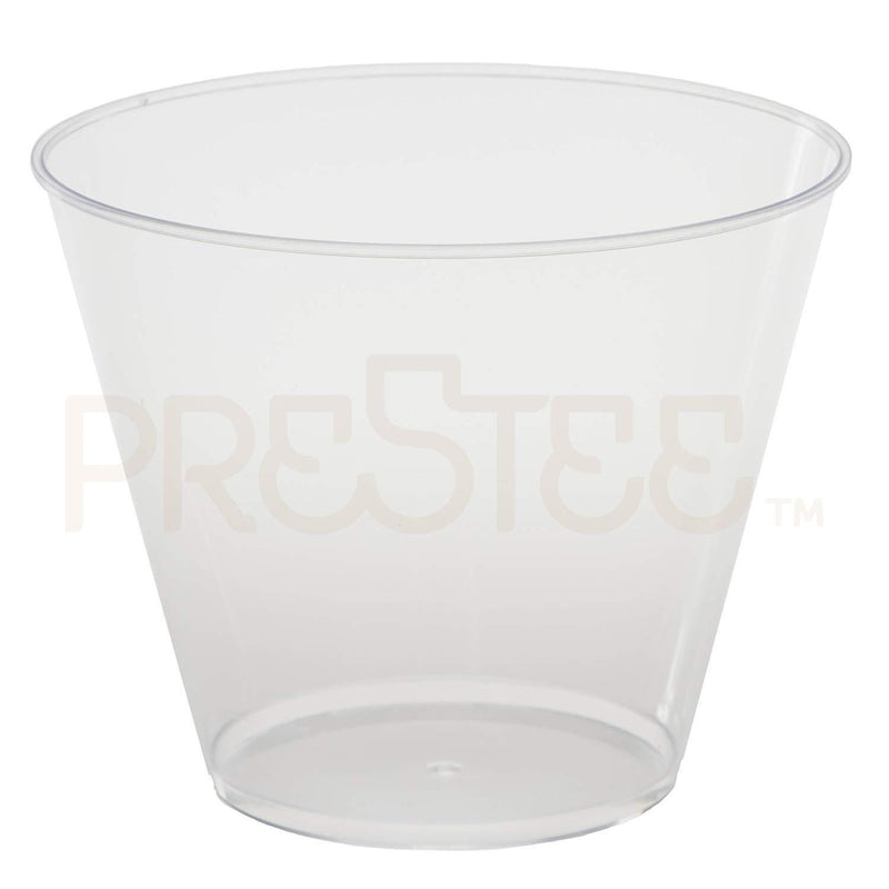 Clear Plastic Cups | 9 oz. 100 Pack | Hard Disposable Cups | Plastic Wine Cups | Plastic Cocktail Glasses | Plastic Drinking Cups | Small Plastic Party Punch Cups | Bulk Party Wedding Tumblers