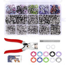 200 Sets Snap Fasteners Kit Tool, 10 Colors 9.5mm Metal Snap Buttons Rings with Fastener Pliers Press Tool Kit for Clothing