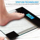 TekSky Digital Body Weight Scale with Step-On Technology - High Precision - Body Tape Measure - 6mm Tempered Glass (MAX 400 lbs. Elegant Black)