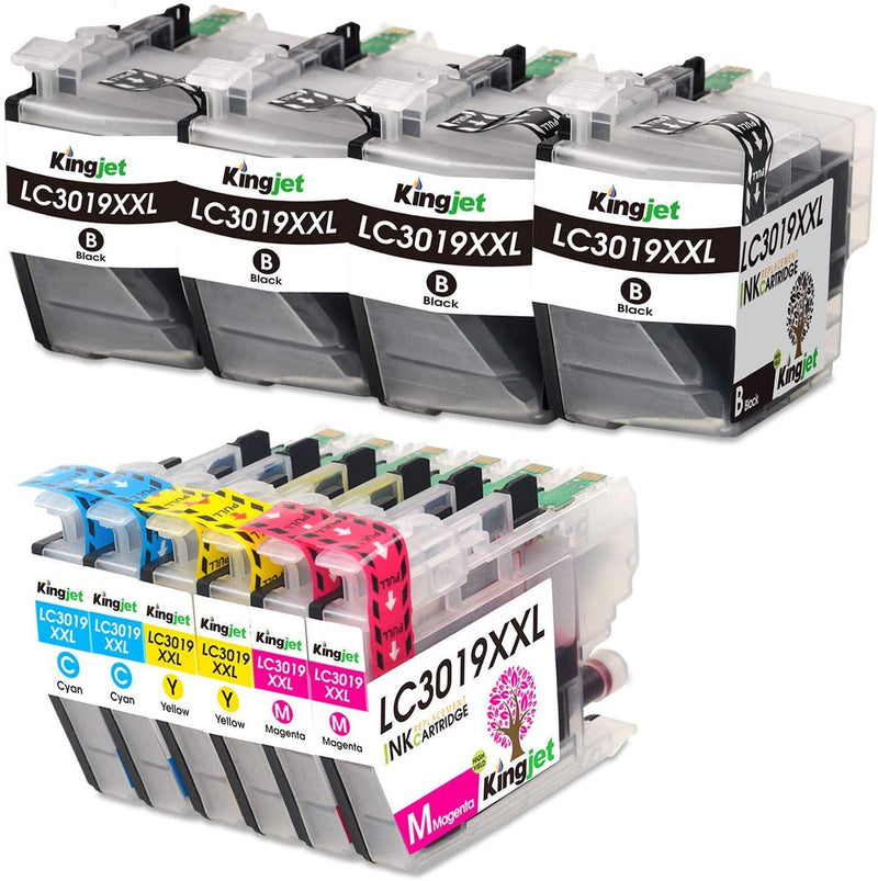 Kingjet 3019XXL Ink Replacements for Brother LC3019XL Ink Cartridges Compatible with MFC-J5330DW MFC-J6530DW MFC-J6930DW MFC-J6730DW Inkjet Printers 10 Pack(2Set + 2BK)
