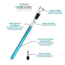 Caplan Coolers: Wine Bottle Chiller Cooling Stick (with Pourer, Aerator, and Bottle Stopper)