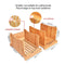 Flurff Bamboo Bread Slicers for Homemade Bread, Compact Foldable Bread Slicer Guide, Bagel Slicer
