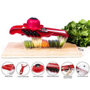 Mandoline Vegetable Slicer Cutter Chopper,JungleArrow 6 in 1 Interchangeable Blades with Peeler with Food Catch Tray by unknown