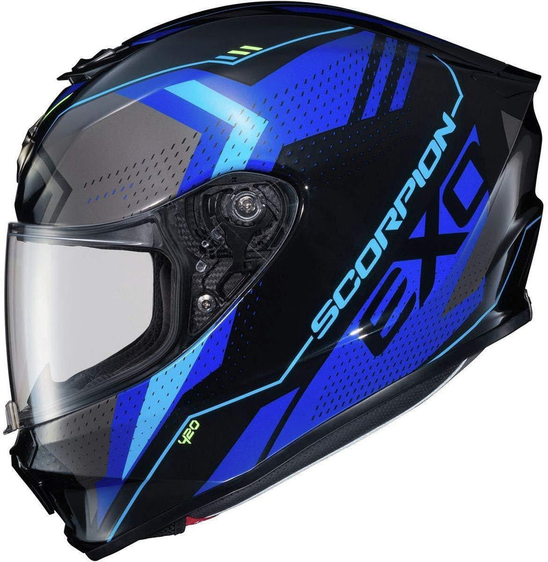 Scorpion EXO-R420 Adult Street Motorcycle Helmet - Seismic Matte Hi-Vis/Dark Grey/Medium