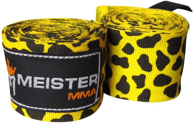 Meister Adult 180" Semi-Elastic Hand Wraps for MMA & Boxing (Pair)