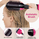 Hair Dryer Brush, Homga Hot Air Brush One Step Hair Dryer & Volumizer,3-IN-1 Multi-functional Negative Ion Electric Hair Blow Dryer & Styler Hair Straightener Curler Salon Hair Comb with 6 Hair Clips