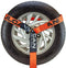 VULCAN ProSeries Orange 2 Inch x 96 Inch Lasso Auto Tie Down with Chain Anchors - 3300 lbs. Safe Working Load, 4 Pack - Easily Trailer Any Car, Truck, SUV, Jeep, Or Sportscar