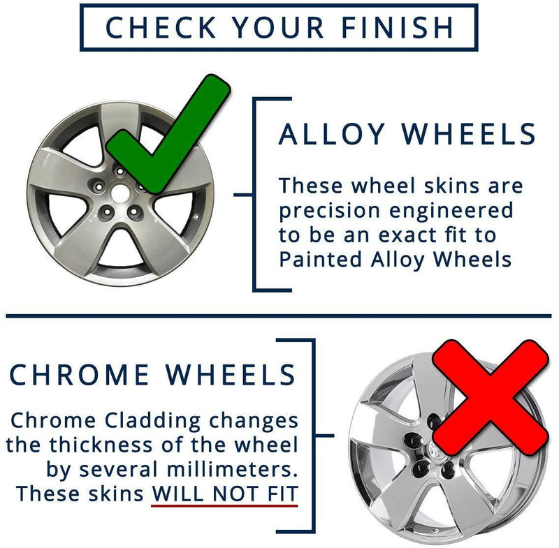 Upgrade Your Auto 17" Chrome Wheel Skins (Set of 4) for 2013-2017 Dodge RAM 1500-2448