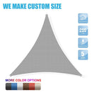 Amgo 24' x 24' x 24' Grey Triangle Sun Shade Sail Canopy Awning, 95% UV Blockage Water & Air Permeable, Commercial & Residential, for Patio Yard Pergola, 5 Yrs Warranty (Available for Custom Sizes)