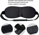 3D Sleep Mask for sleeping, Contoured Shape Eye Mask (2 Pack) Sleeping Mask for Women, Men, Super Smooth Blindfold for Travel, Shift Work (Black & Black)