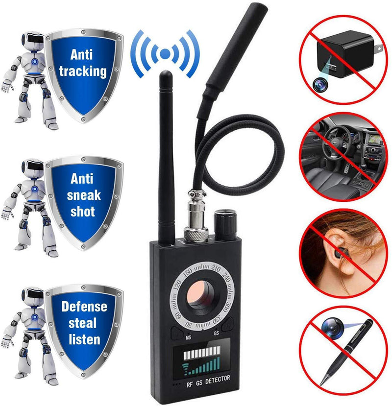 sherry Anti Spy Detector & Camera Finder RF Signal Detector GPS Bug Detector Hidden Camera Detector for GSM Tracking Device GPS Radar Radio Frequency Detector