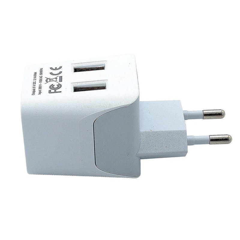 Ceptics CTU-16 USA to Australia, New Zealand, China Travel Adapter Plug with Dual USB - Type I - Dual Inputs - Ultra Compact