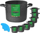 10-Pack 5 Gallon Grow Bags for Potato/Plant Container/Aeration Fabric Pots with Handles (Black)